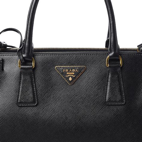 prada saffiano medium double zip tote|Prada saffiano black small.